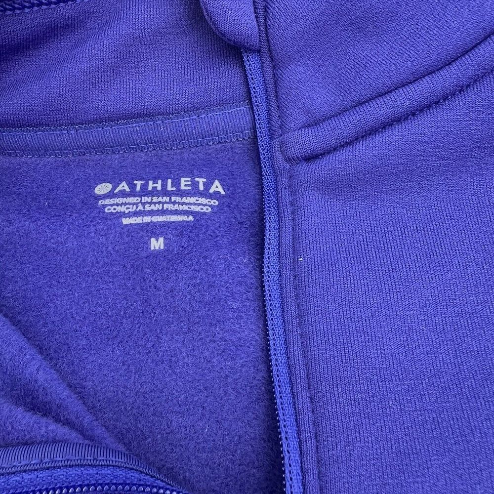 Athleta Altitude Polartec Half Zip Sweatshirt Purple Size Medium NWT - Picture 4 of 8